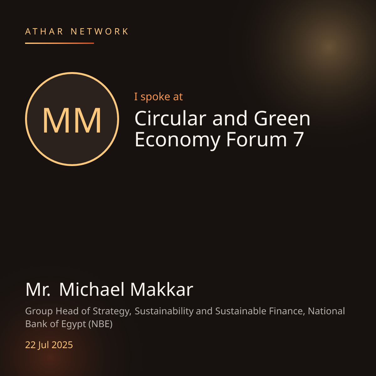 Michael Makkar at Athar Network
